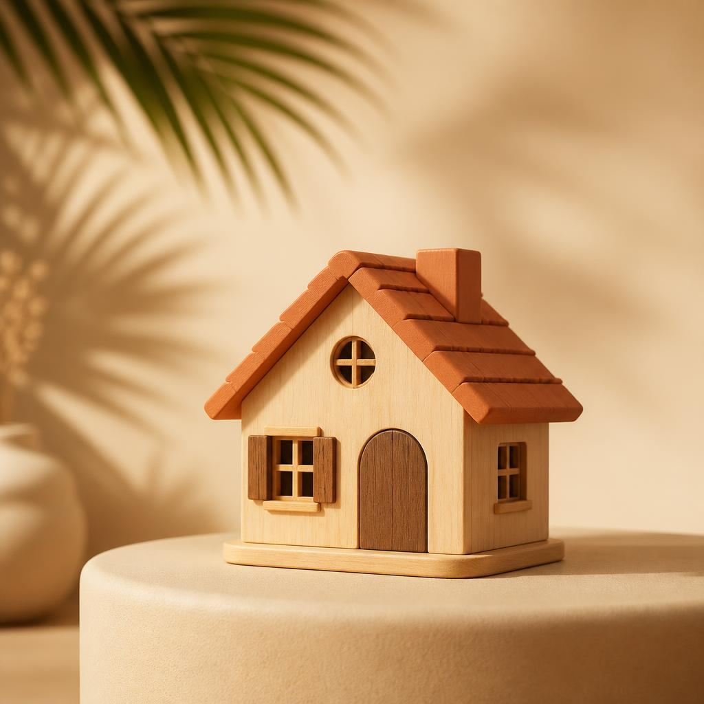 Casa de madera acogedora que representa comprar hogar sin complicaciones